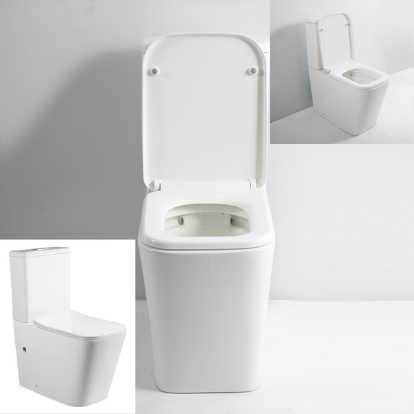 White Square Wall Mount Toilet