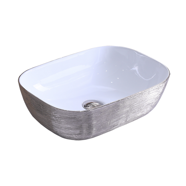 Dual color light brown outer and white inside Basin