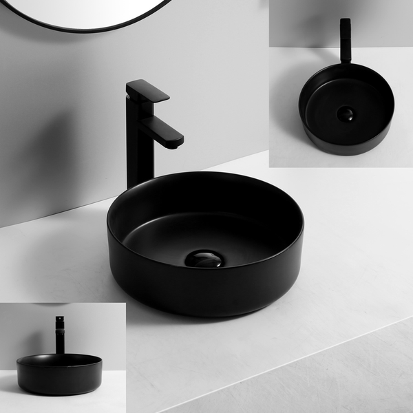 Matt Black Round Basin
