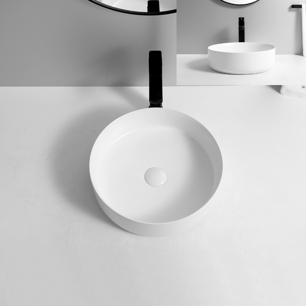 Matt White Round Basin