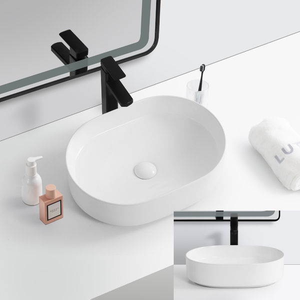 Gloss White Oval Basin